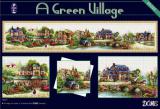 Set embroidery cross DOME Green village