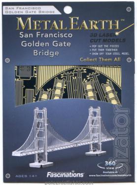 3D puzzles. Bridge in San Francisco Golden Gate Bridge 