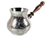 The Turks with Turkish Brass, handmade, chasing, mahogany handle unscrewed. 