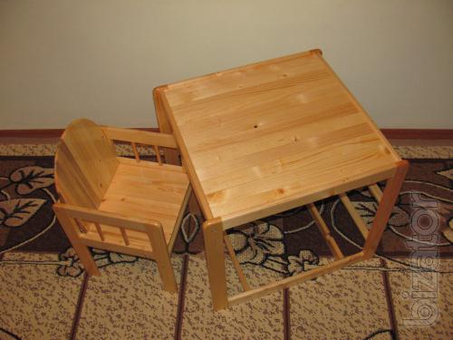 Table, children's high chair wooden 