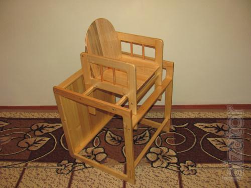 Table, children's high chair wooden 