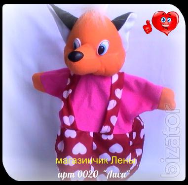 Doll - glove puppet theatre. Soft toy 