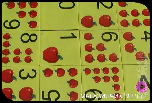 The plastic cubes "Arithmetic" (set of 12 PCs) 
