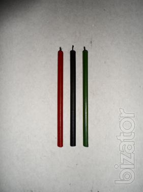 Candle wax ritual = red,black,green. 