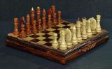 We offer backgammon, chess wood with carvings. 