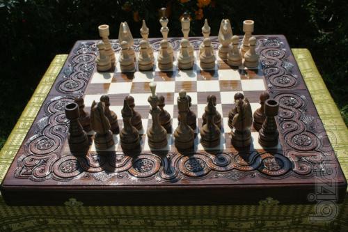 We offer backgammon, chess wood with carvings. 