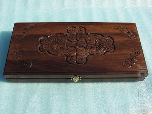 We offer backgammon, chess wood with carvings. 
