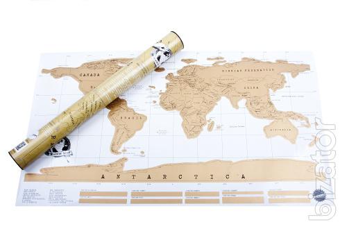 Scratch map of the world 