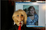 Portrait doll photo by Irisha. Doll with a portrait likeness. Surround portrait doll's face.