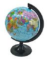 Globes physical and political
