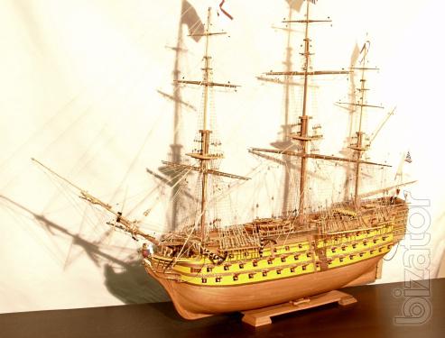 Sell linear model ship of Admiral Nelson . 