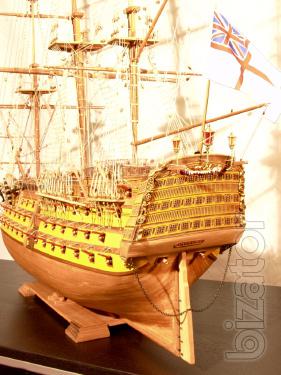 Sell linear model ship of Admiral Nelson . 