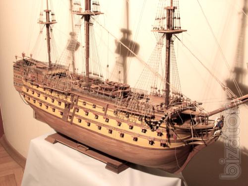 Sell linear model ship of Admiral Nelson . 