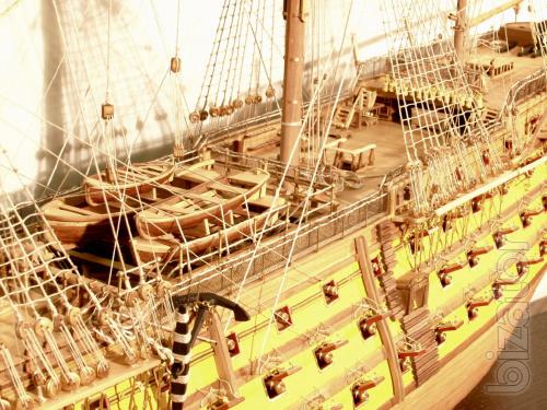 Sell linear model ship of Admiral Nelson . 