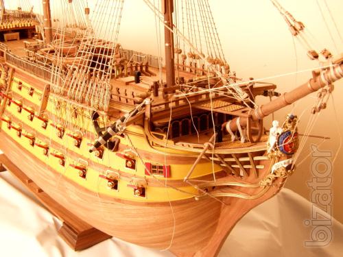 Sell linear model ship of Admiral Nelson . 