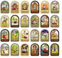 Magnet amulet colored plastic 