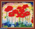Coloring on canvas by numbers 