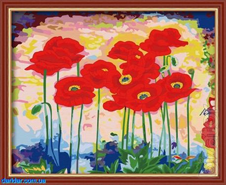 Coloring on canvas by numbers 