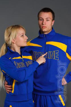 Sports clothing with symbols of Ukraine 