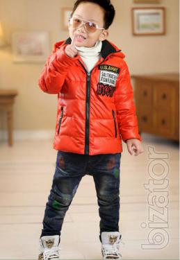 Fashionable insulated jeans at the boy, A 
