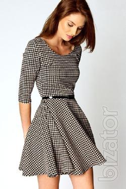 Dress with full skirt sun-flared A 