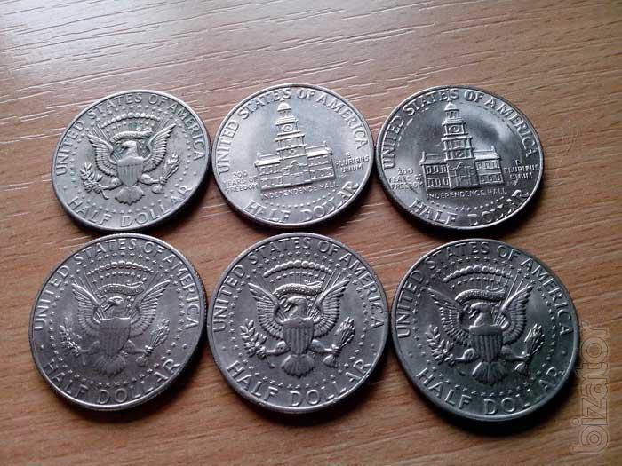 Coins 50 cents from different years (kennedy). - buy on www..