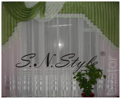 Lambrequin, curtains, curtains, net curtains. 