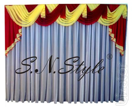 Lambrequin, curtains, curtains, net curtains. 