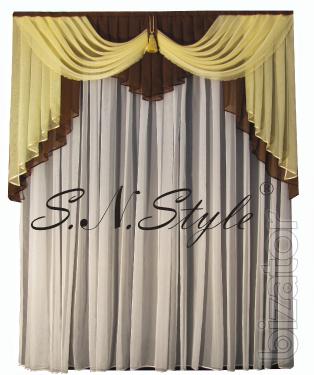 Lambrequin, curtains, curtains, net curtains. 