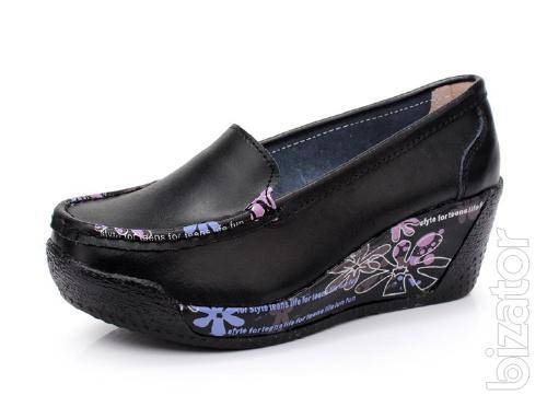 Fashion platform shoes flowered A 