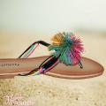 Women's flip flops with chatterbox 