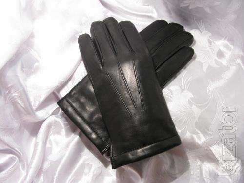 Men's leather gloves fleece lined 