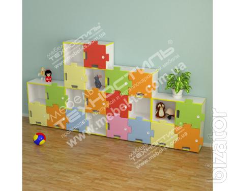 Wall children for toys "Puzzles" 