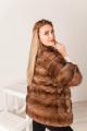 Mink fur jacket poncho sale