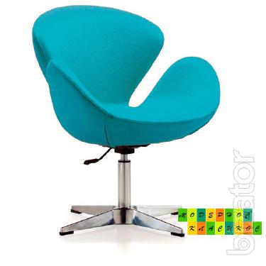 Chair swanny were, base metal, fabric, color blue Chair swanny were, base metal, fabric, color blue
