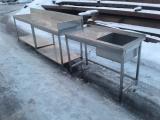 Tables with stainless steel used, stainless steel table used Tables with stainless steel used, stainless steel table used