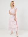 Dress linen season Margo-1 with ruffles made of linen-Voile Dress linen season Margo-1 with ruffles made of linen-Voile